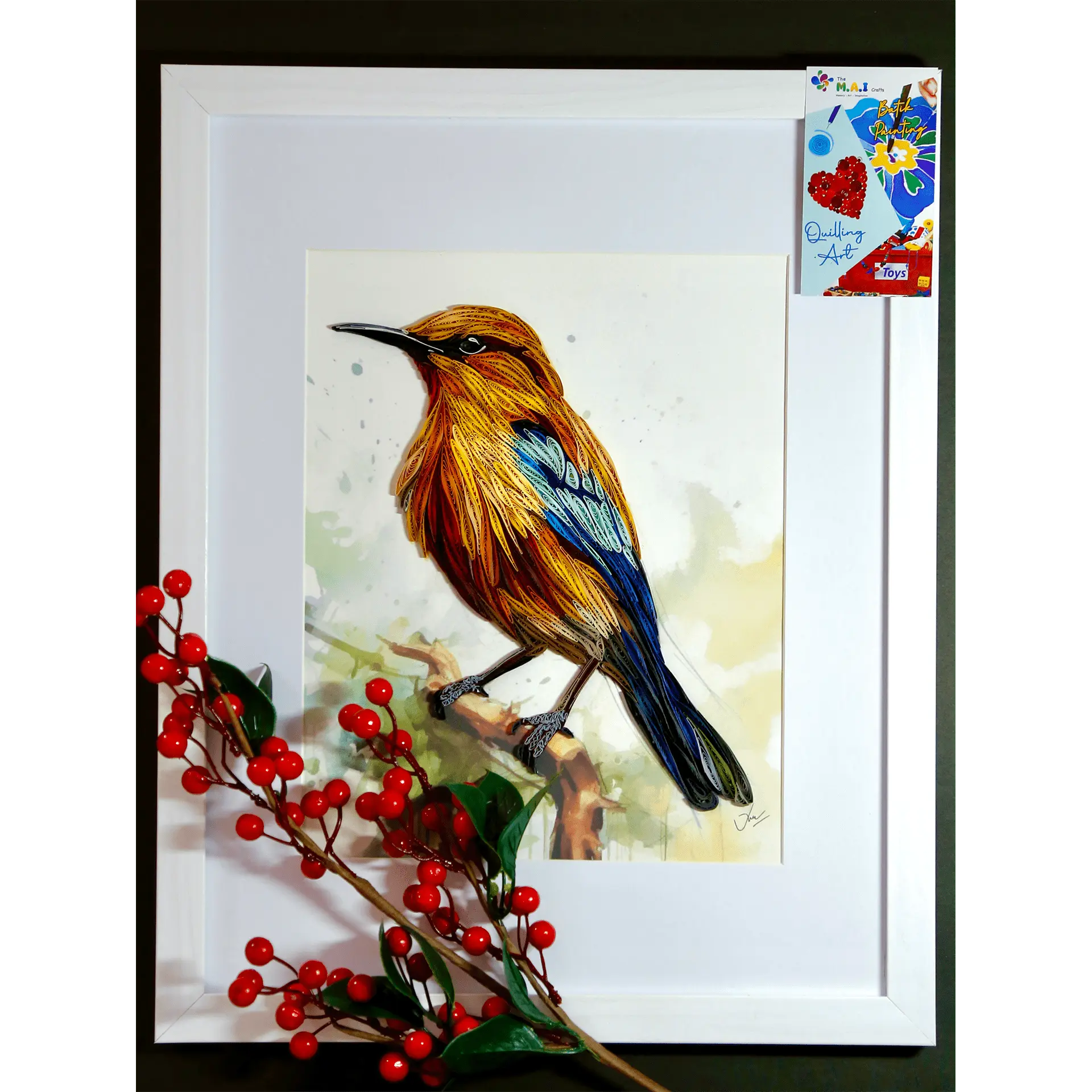 Brushstroke Bird 8×10